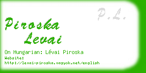 piroska levai business card