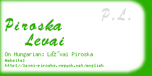 piroska levai business card